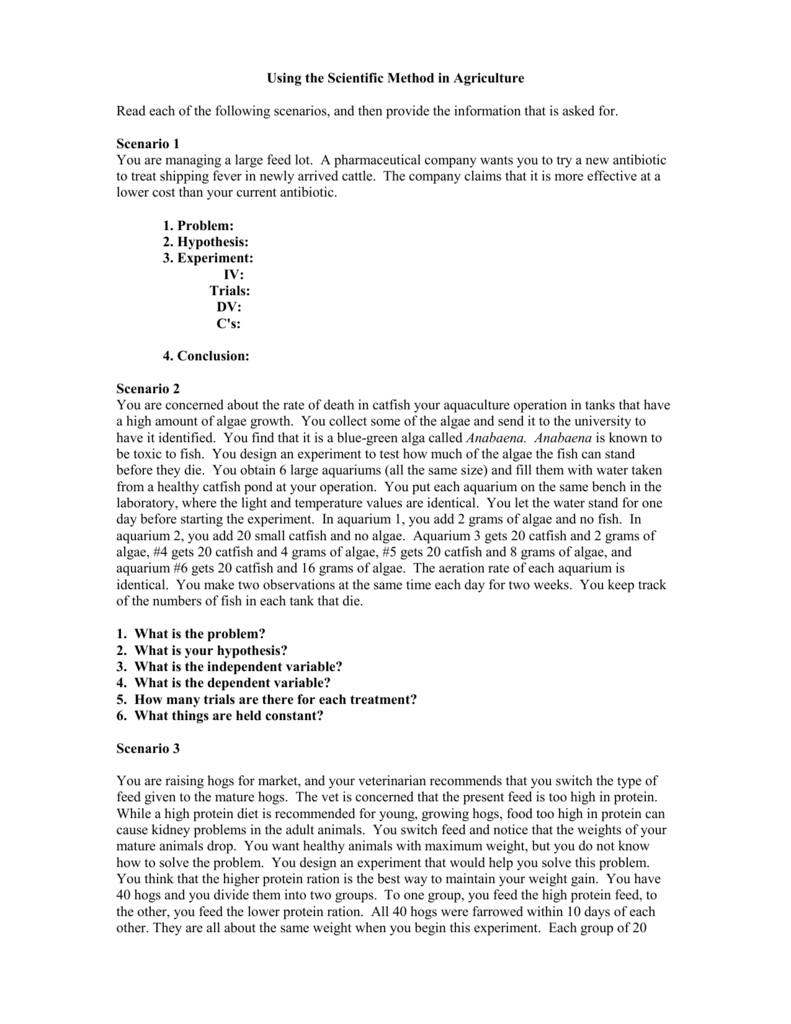 Using The Scientific Method In Agriculture