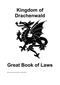 The Great Book of Laws for the Kingdom of Drachenwald