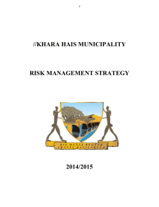 Risk Strategy - kharahais.gov.za
