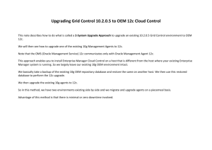 Upgrading Grid Control 10.2.0.5 to OEM 12c Cloud Control