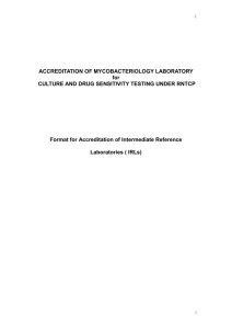 Accreditation of IRLs for Culture and DST under