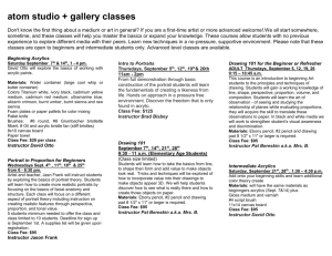 atom studio + gallery classes - Bucktown Center for the Arts