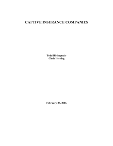 "Captive Insurance Companies" ()