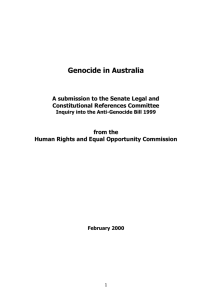 Anti-Genocide Bill submission