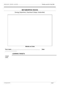 Metamorphism - Earth Science Teachers` Association