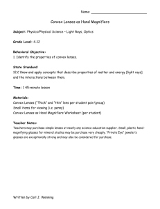 Convex Lenses as Hand Magnifiers