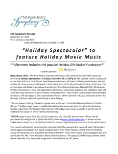 Holiday Spectacular Goes to the Movies