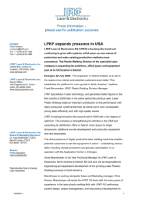 Press release  - LPKF Laser & Electronics AG