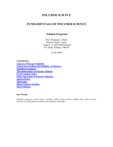 FUNDAMENTALS OF POLYMER SCIENCE