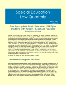 Word - Special Education Policy Issues in Washington State