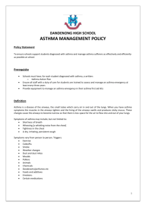 Asthma Management - Dandenong High School