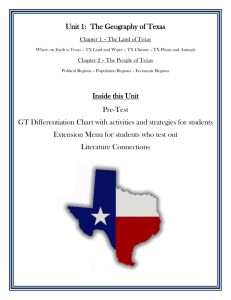 Unit 1: The Geography of Texas