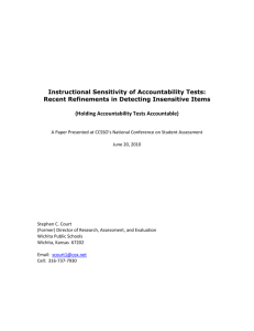 Instructional Sensitivity of Accountability Tests