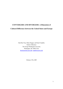 CONVERGERS AND DIVERGERS: A Dimension of Cultural