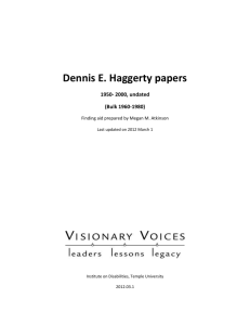 Dennis E. Haggerty papers