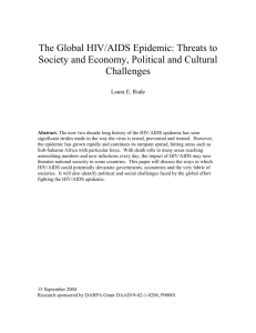 The Global HIV/AIDS Epidemic: Threats to Society and Economy