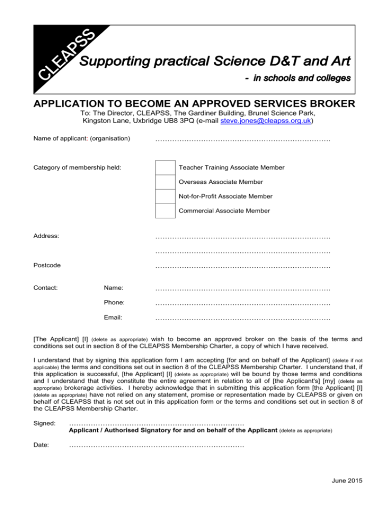 Associate Membership Form