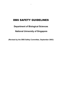 biolopgical safety - Department of Biological Sciences