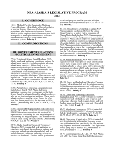 Legislative Items - rec by committee - NEA