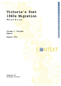 Migration Heritage Study – Report