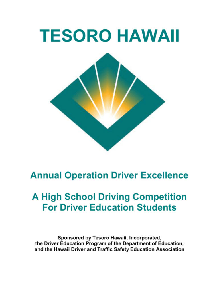 TESORO HAWAII Annual Operation Driver Excellence A High