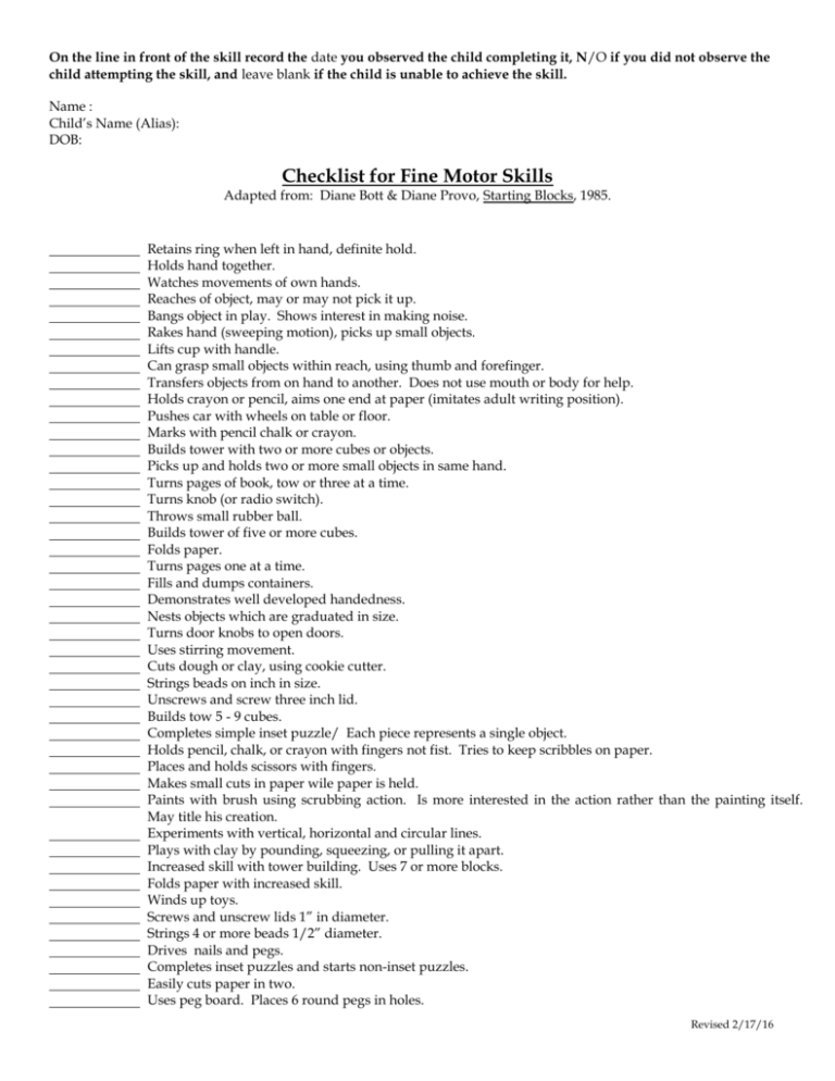 MS Checklist