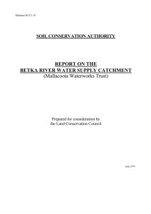 Reference SC/C/1 18 SOIL CONSERVATION AUTHORITY REPORT