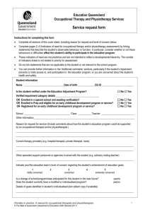 Service request form - Education Queensland