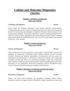 Cellular and Molecular Diagnostics THEORY Module 1: Cell Biology