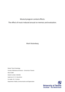Musical program context effects: - University of Twente Student Theses