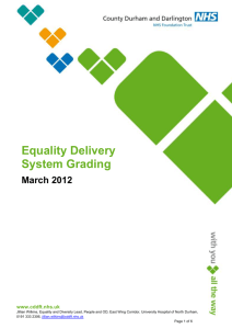 Equality Delivery System Grading Report March 2012