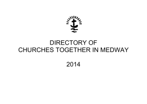 DIRECTORY OF CHURCHES TOGETHER IN MEDWAY 2014 Notes