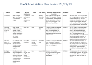 Eco Schools Action Plan Review 29/09/13 TARGET ACTION WHO