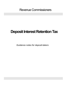 Deposit Interest Retention Tax