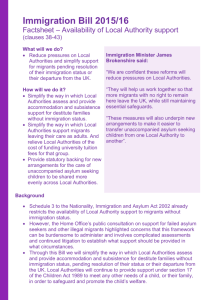 Availability of local authority support : factsheet