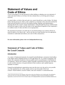 Code of Ethics Policy