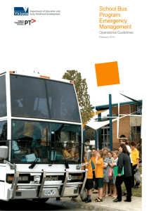 School Bus Program – Emergency Management Operational