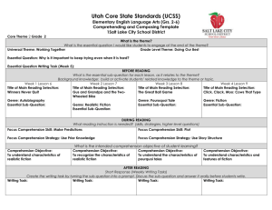 1 Utah Core State Standards (UCSS) Elementary English Language