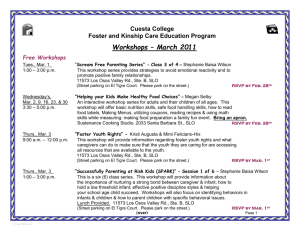 Workshops – March 2011 Free Workshops Tues., Mar. 1_ “Scream
