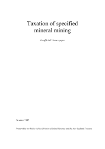 Taxation of specified mineral mining
