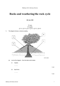 Rocks and weathering/the rock cycle