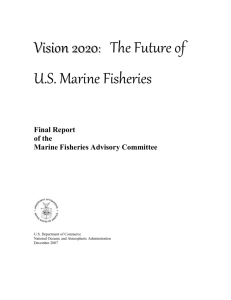 Vision 2020 FINAL - Vision 2020: The Future of US Marine Fisheries