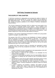 CAF Policy for schools - Fiddlers Lane Community Primary School