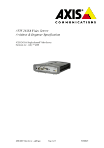 AXIS 243SA Video Server