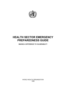 health sector emergency prep guide