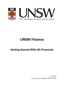 Getting Started With NS Financials Info Pack