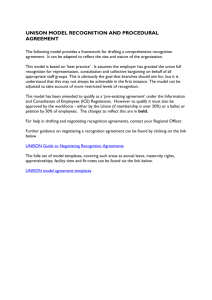 Model Recognition Agreement