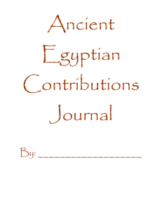 Ancient Egyptian Contributions Journal