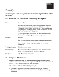 Increasing the accessibility of museums careers to people from