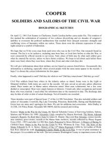 Civil War Soldiers & Sailors Sketches